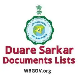 West Bengal Duare Sarkar Camp Documents List