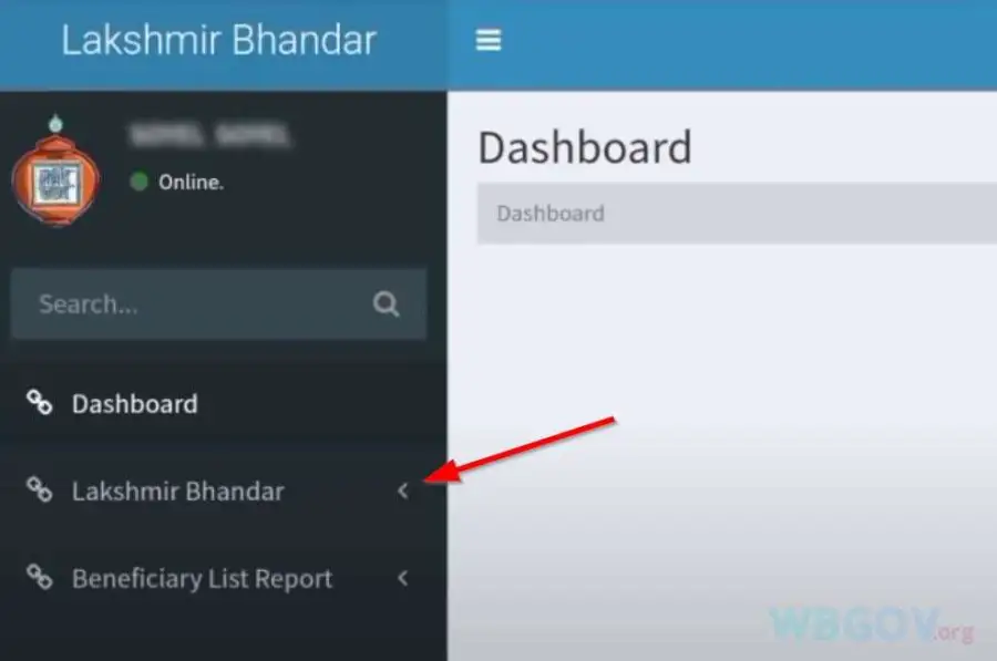 WB Lakshmir Bhandar Online Application Status Dashboard