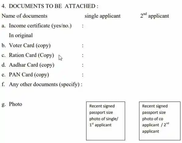 West Bengal Nijashree Housing Scheme Apply Documents