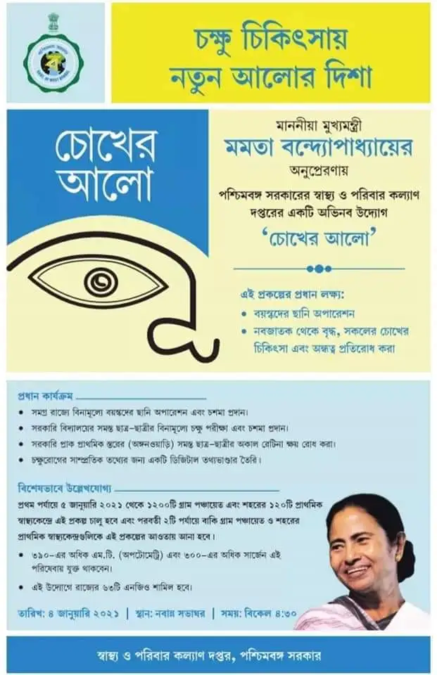 West Bengal Chokher Alo Scheme Apply